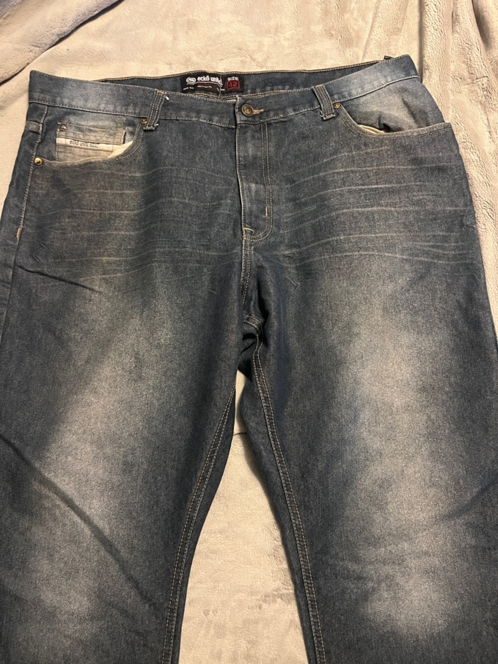 Ecko Unlimited Washed Blue Relaxed Men's Jeans